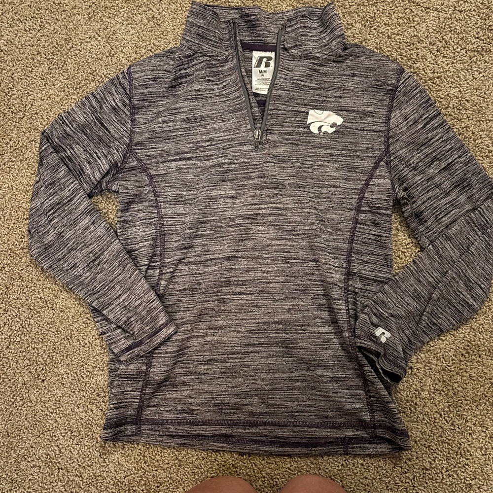Russell Athletic Heathered Quarter-Zip Top
